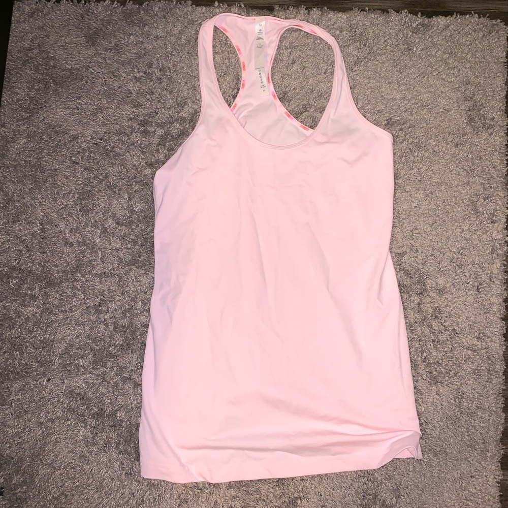 Lululemon pink racerback tank size 12